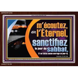 sanctifiez le jour du sabbat, Cadre acrylique d'église (GWFREARK12744) 