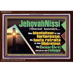 JehovahNissi l'Éternel  bannière...Mon bienfaiteur et ma forteresse, Cadre acrylique puissance éternelle (GWFREARK12770) 