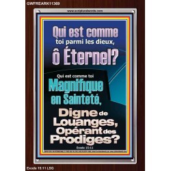 Qui est comme toi Magnifique en Sainteté, Digne de Louanges, Opérant des Prodiges? Cadre acrylique d'église (GWFREARK11369) 