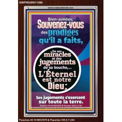 Souvenez-vous des prodiges qu'il a faits, De ses miracles et des jugements de sa bouche, Art du cadre acrylique versets bibliques (GWFREARK11586) 