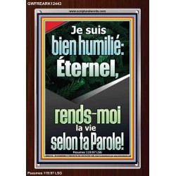 Éternel, rends-moi la vie selon ta Parole! Cadre acrylique puissance ultime (GWFREARK12443) 