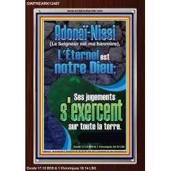 Adonaï-Nissi (Le Seigneur est ma bannière), L'Éternel est notre Dieu; Art mural chrétien Art mural (GWFREARK12487) "25X33"