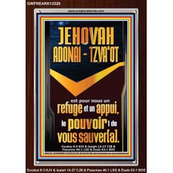 JEHOVAH ADONAI  TZVA'OT Image unique de la Bible sur le pouvoir (GWFREARK12528) "25X33"
