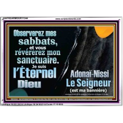 Observerez mes sabbats, et vous révérerez mon sanctuaire. Cadre acrylique chrétien juste vivant (GWFREARMOUR11344) 