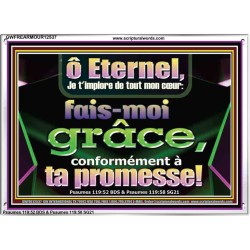 ô Eternel, de tout mon cœur: fais-moi grâce, conformément à ta promesse! Impressions d'art sur cadre acrylique (GWFREARMOUR12537) 