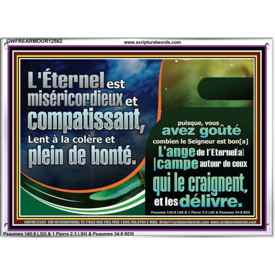 L'ange de l'Eternel[a] |campe autour de ceux qui le craignent, et les délivre. Art et décoration murale Cadre en acrylique (GWFREARMOUR12562) 