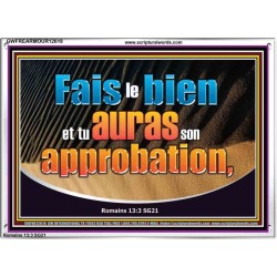 Fais le bien et tu auras son approbation, Versets bibliques en cadre acrylique (GWFREARMOUR12618) 