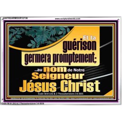 Et ta guérison germera promptement;..au nom de Notre Seigneur Jésus Christ. Cadre acrylique Power Bible unique (GWFREARMOUR12738) 