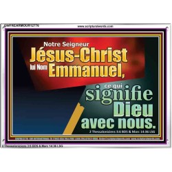 Notre Seigneur Jésus-Christ lui Nom Emmanuel, ce qui signifie Dieu avec nous. Cadre acrylique Power Bible unique (GWFREARMOUR12776) 