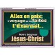 Allez en paix; le voyage que vous faites est sous le regard de l'Éternel. Cadre acrylique versets bibliques pour la maison en ligne (GWFREARMOUR12801) 