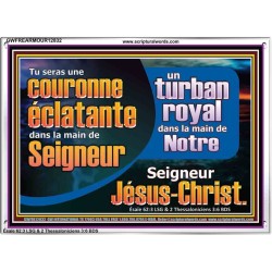 Tu seras une couronne éclatante dans la main de Dieu Cadre acrylique en verre d'art biblique (GWFREARMOUR12832) 