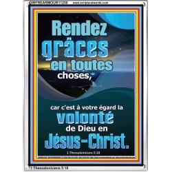 Rendez grâces en toutes choses, Décor d'écriture avec cadre en acrylique (GWFREARMOUR11230) 