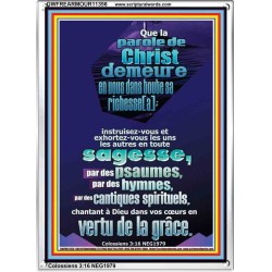 Que la parole de Christ demeure en vous dans toute sa richesse[a];  Cadre acrylique Power Bible unique (GWFREARMOUR11356) 