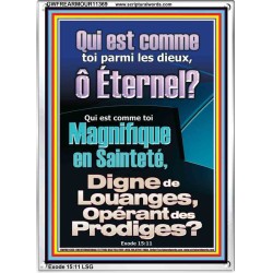 Qui est comme toi Magnifique en Sainteté, Digne de Louanges, Opérant des Prodiges? Cadre acrylique d'église (GWFREARMOUR11369) "12X18"