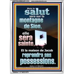 Sur le mont Sion sera la délivrance Image unique de la Bible sur le pouvoir (GWFREARMOUR11374) 