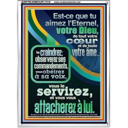 Est-ce que tu aimez l'Eternel, votre Dieu, de tout votre cœur et de toute votre âme Écriture de cadre acrylique personnalisée (GWFREARMOUR11516) 