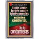 Toute arme forgée contre toi sera sans effet œuvre d'art biblique à cadre acrylique personnalisé (GWFREARMOUR11528) 