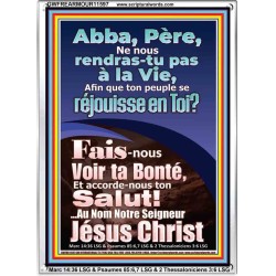 Père, Fais-nous Voir ta Bonté Versets bibliques imprimables sur cadre acrylique (GWFREARMOUR11597) "12X18"
