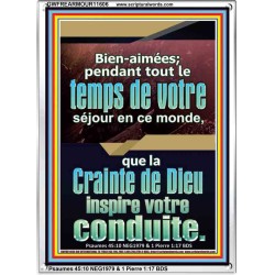 que la Crainte de Dieu inspire votre conduite. Image unique de la Bible sur le pouvoir (GWFREARMOUR11606) 