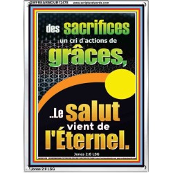 des sacrifices un cri d'actions de grâces, Cadre acrylique avec versets bibliques pour la maison en ligne (GWFREARMOUR12478) 