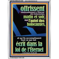 offrissent continuellement à l'Éternel des holocaustes, matin et soir, Cadre En Acrylique Écritures bibliques sur le pardon (GWFREARMOUR12494) 