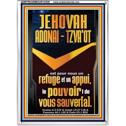 JEHOVAH ADONAI  TZVA'OT Image unique de la Bible sur le pouvoir (GWFREARMOUR12528) "12X18"