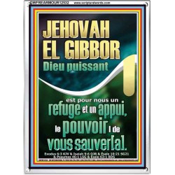JEHOVAH EL GIBBOR Dieu puissant Impressions sur cadre en acrylique (GWFREARMOUR12532) "12X18"