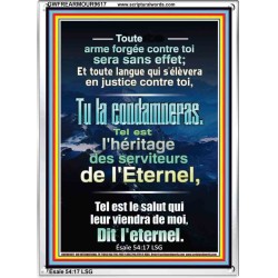 Toute arme forgée contre toi sera sans effet; Cadre acrylique d'église (GWFREARMOUR9617) 