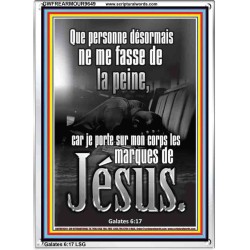 je porte sur mon corps les marques de Jésus. Cadre acrylique d'art mural inspirant ultime (GWFREARMOUR9649) 