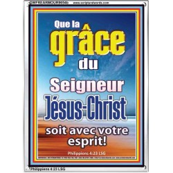 Que la grâce du Seigneur Jésus-Christ soit avec votre esprit! Cadre acrylique d'église (GWFREARMOUR9654b) 