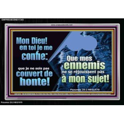 Mon Dieu! en toi je me confie: que je ne sois pas couvert de honte!  Cadre acrylique puissance ultime (GWFREASCEND11343) 