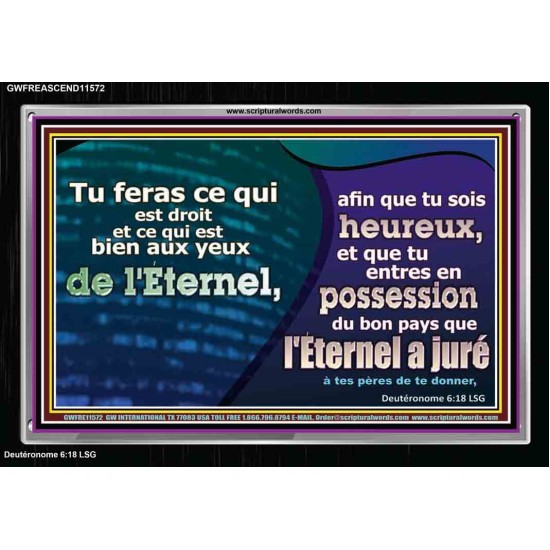 posséder du bon pays que l'Éternel a juré à tes pères de te donner. Décoration murale chrétienne moderne (GWFREASCEND11572) 