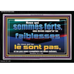 supporter les faiblesses de ceux qui ne le sont pas, Cadeau de cadre acrylique d'image de verset biblique (GWFREASCEND12628) 