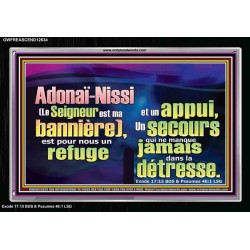 Adonaï-Nissi (Le Seigneur est ma bannière), Versets bibliques imprimables sur cadre acrylique (GWFREASCEND12634) 