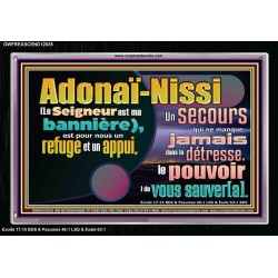 Adonaï-Nissi le pouvoir |de vous sauver[a]. Verset biblique imprimable sur cadre acrylique (GWFREASCEND12635) 