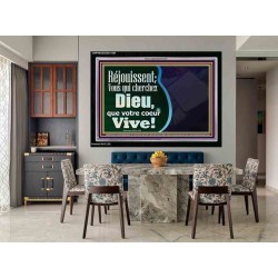 Réjouissent; Vous qui cherchez Dieu, que votre coeur Vive!  Cadre acrylique pour mur du hall d'entrée (GWFREASCEND11548) 