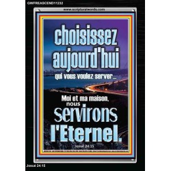 choisissez aujourd'hui qui vous voulez server Cadre acrylique décor scripturaire (GWFREASCEND11232) 