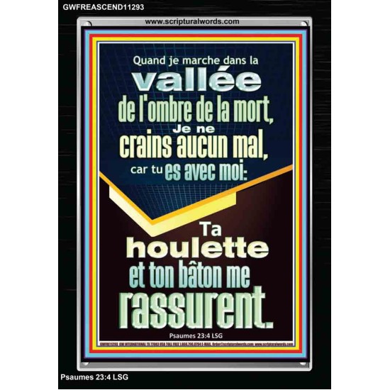 Quand je marche dans la vallée de l'ombre de la mort, Versets bibliques en cadre acrylique en ligne (GWFREASCEND11293) 