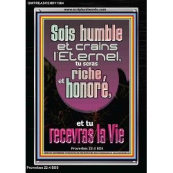 Sois humble et crains l'Eternel, Cadre acrylique scriptural unique (GWFREASCEND11364) 