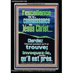 Cherchez l'Eternel pendant qu'il se trouve; Invoquez-le, tandis qu'il est près. Verset biblique d'inspiration de cadre acrylique personnalisé (GWFREASCEND11556) "25X33"