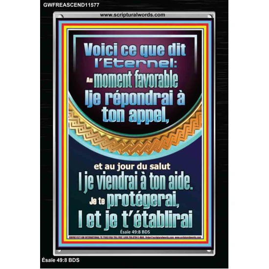 Je te protégerai,|et je t'établirai
  Cadre Acrylique Art & Décoration (GWFREASCEND11577) 