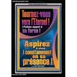 Tournez-vous vers l'Eternel?! |Faites appel à sa force?! Versets bibliques à cadre acrylique personnalisé (GWFREASCEND11584) 