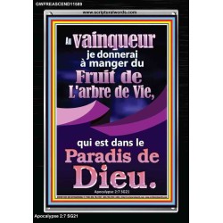 Fruit de L'arbre de Vie, qui est dans Affiche; Cadre en acrylique avec versets bibliques inspirants (GWFREASCEND11589) "25X33"