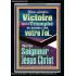 Victoire qui a Triomphé du monde, Jésus Christ.  Cadeau de cadre acrylique d'image de versets bibliques (GWFREASCEND11592) "25X33"