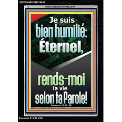 Éternel, rends-moi la vie selon ta Parole! Cadre acrylique puissance ultime (GWFREASCEND12443) 