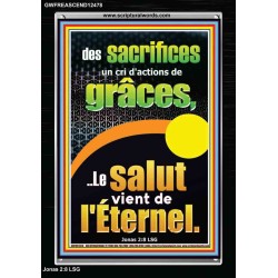 des sacrifices un cri d'actions de grâces, Cadre acrylique avec versets bibliques pour la maison en ligne (GWFREASCEND12478) 