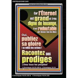 Racontez ses prodiges |chez tous les peuples! Cadre acrylique versets bibliques (GWFREASCEND12491) "25X33"