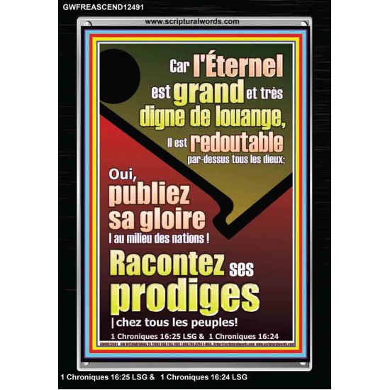 Racontez ses prodiges |chez tous les peuples! Cadre acrylique versets bibliques (GWFREASCEND12491) 