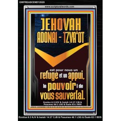 JEHOVAH ADONAI  TZVA'OT Image unique de la Bible sur le pouvoir (GWFREASCEND12528) "25X33"