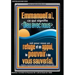 Emmanuel[a], ce qui signifie «Dieu avec nous». Image chrétienne vivante et juste (GWFREASCEND12530) 